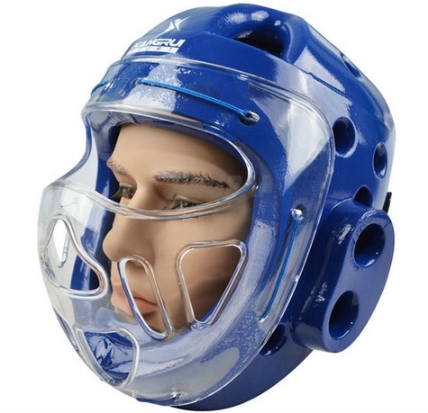 MMA Kick Boxing Karate Sparring Gear Martial Arts Headgear Taekwondo Full Face Shield Helmet Protector