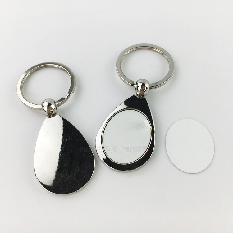 20pcs/lots Blank Metal Key Rings Key Chian DIY Printing Sublimation Ink Transfer paper Print