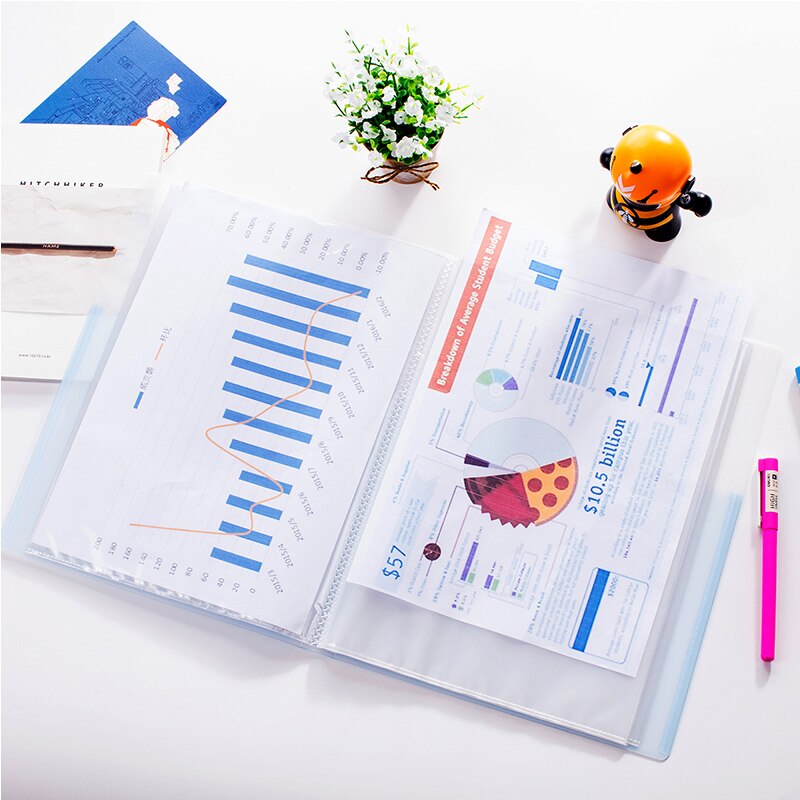 Deli 5075 Series Information Booklet A4 Multi-layer Insert Folders Folders Test Papers Stationery Student Office Transparent Bag