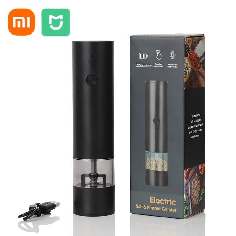 XIAOMI elektryczny młynek do soli i pieprzu USB akumulator regulowany o dużej pojemności automatyczne młynek do przypraw kuchenne narzędzie kuchenne: plum