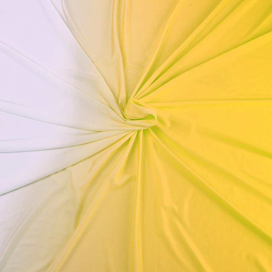 Knit Spandex Fabric Gradient For Dancing Dress leotard Stretch Fabric for Latin Clothing ombre Lycra Fabric by Yard: Yellow to White