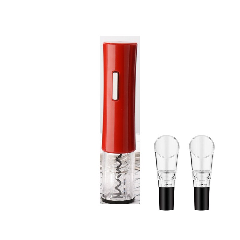 Elektrische Wine Opener, automatische Elektrische Wijnfles Corkscrew Opener Met Foliesnijder Voor Wijn Lover 4-In-1 Set: Glossy Red