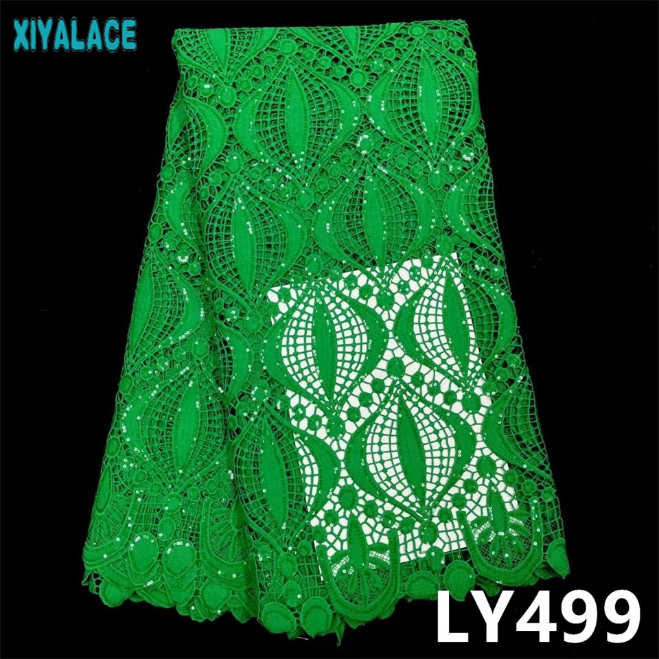 Arrivals Milk Silk Lace Fabric Pure White African Tissue Cord Laces Fabrics for Woman Sewing Nigerian Lace Fabric LY499