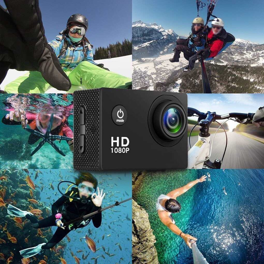 Mini caméra HD 1080 P DV 30 mètres étanche 90 degrés grand Angle 2.0 pouces LCD caméra caméscope