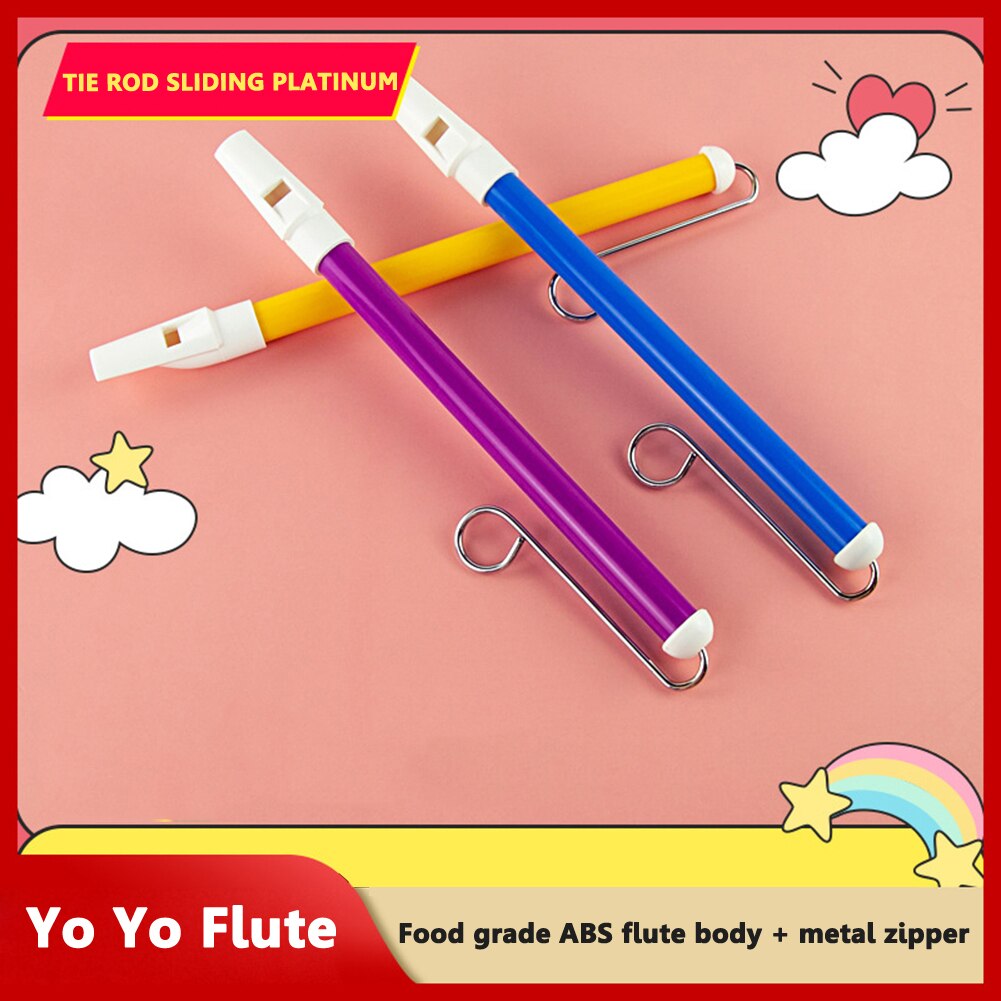 Divertente yoyo flauto tirante scivolo fischio professionale ottavino strumento musicale musica classica ottavino giocattolo regali per bambini