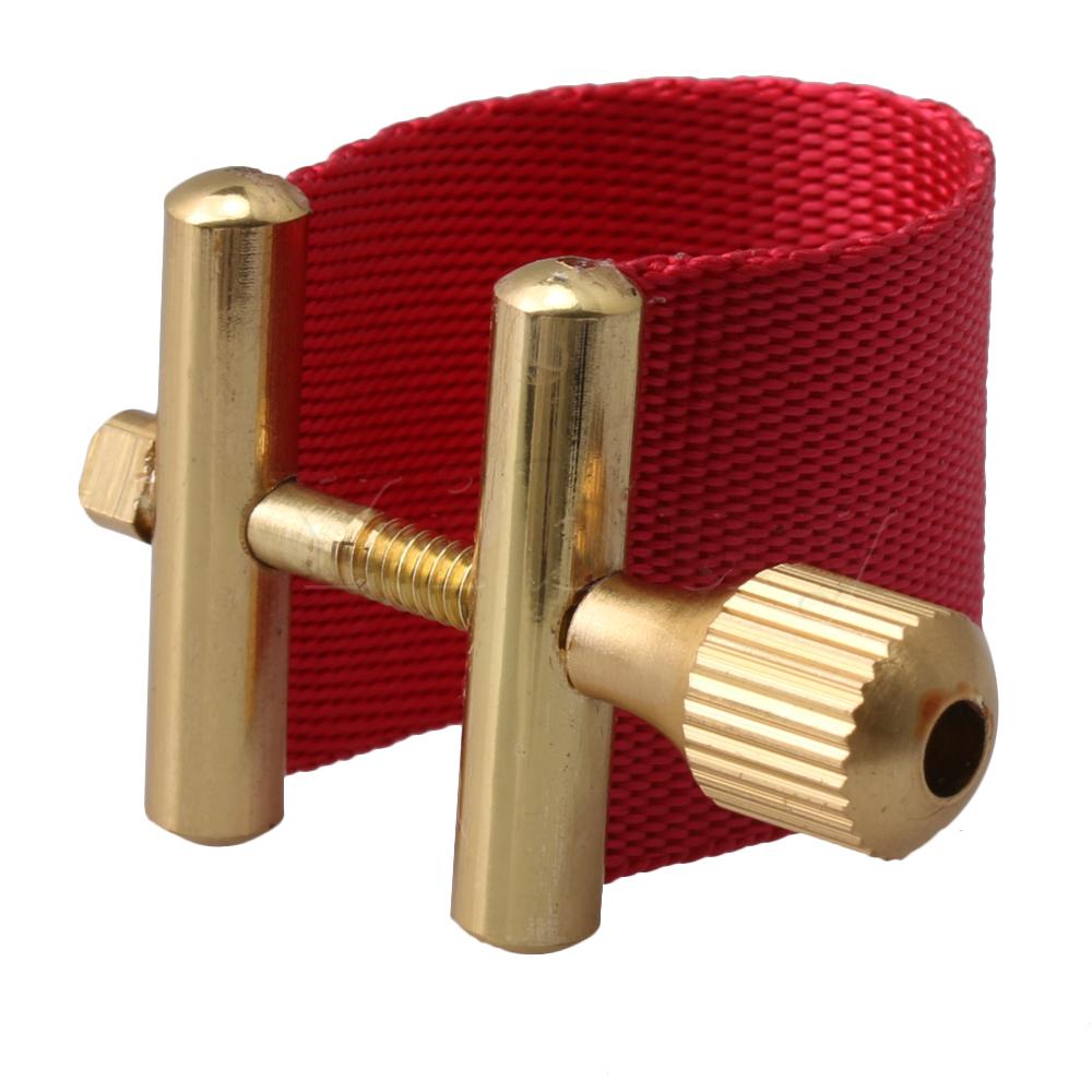 Yibuy 64x25.6mm Red Saxophone Mouthpiece Ligature for Tenor Sax Replacement