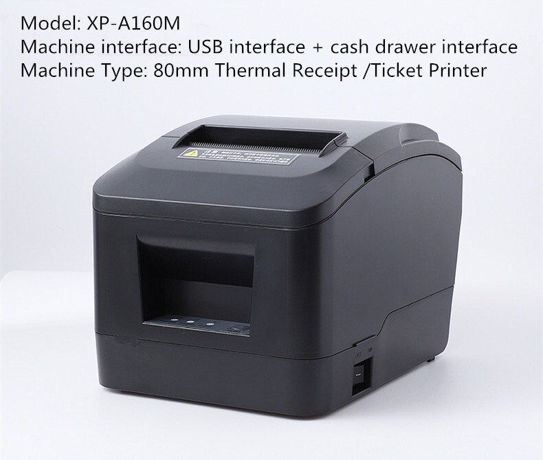 Factory outlets pos Ticket printer 80mm thermal receipt printer automatic cutting USB port or Ethernet ports: USB / EU plug 