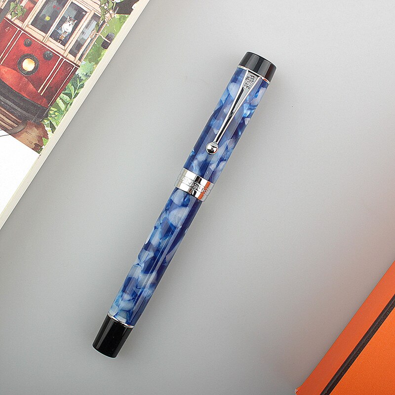 2021 Jinhao stulecie 100 pióro wieczne 18KGP pozłacane wygięte (zakrzywione) 1.0mm /F /M stalówka 0.7mm akrylowe pióro atramentowe