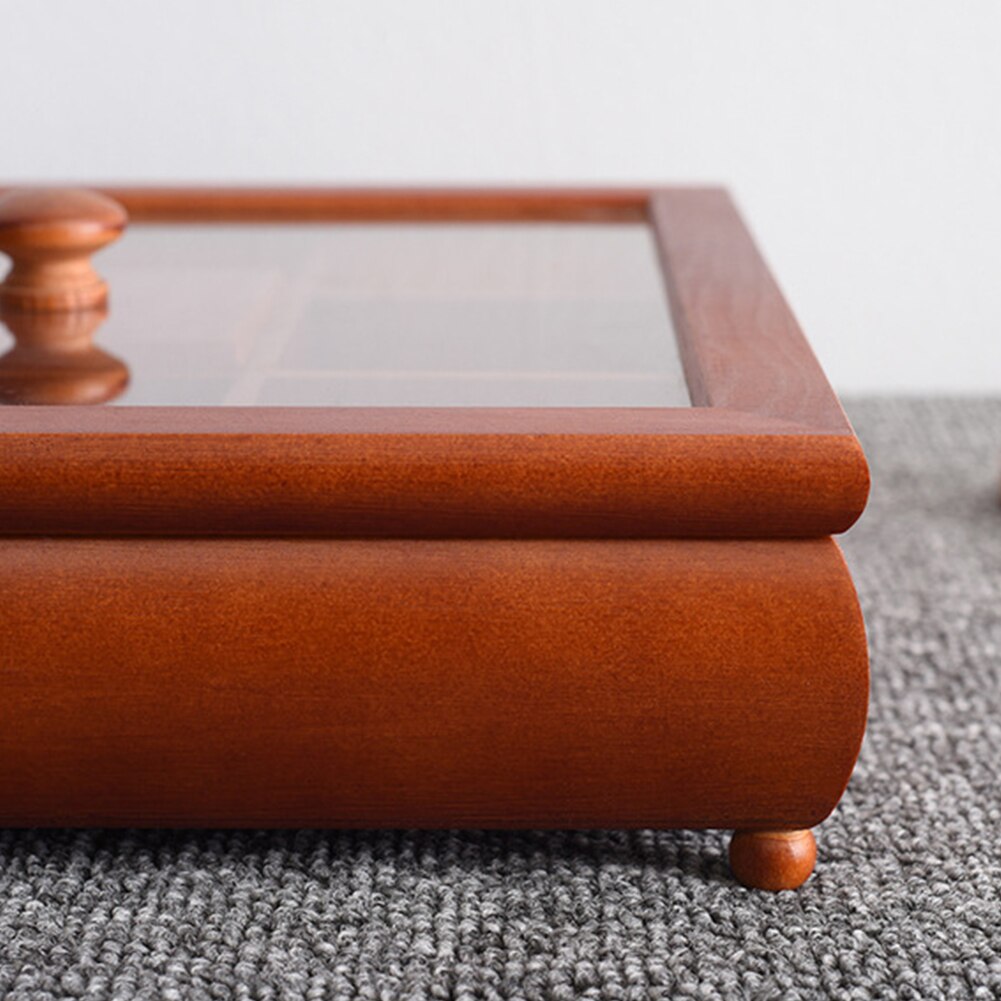 Wooden Dried Fruit Box Home Party Kitchen Snack Storage Container Desktop Sectional Tray With Lid Multifunction Serving Candy