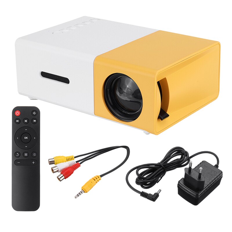 LCD LED Projector 400-600 Lumen 1080P AV USB SD Card Mini Pocket Beamer Home Theater Children Education Office Cinema