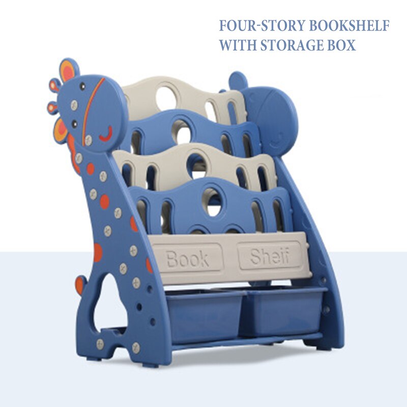 Children's Bookshelf on The Ground Simple Shelf Economic Student Bookcase Kindergarten Children's Picture Book Shelf Free shippi