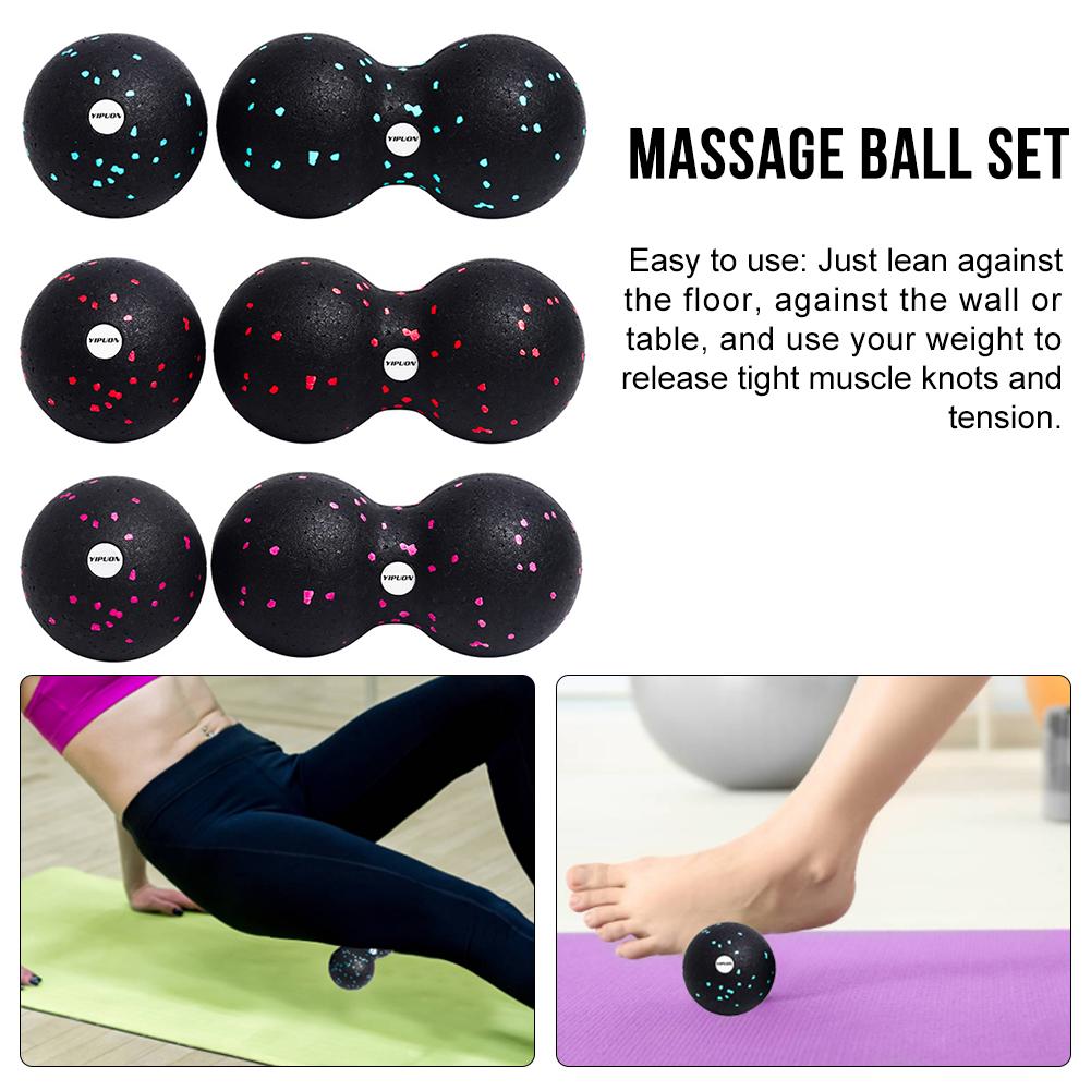 Pinda Bal Massager Yoga Fascia Bal Set Spier Roller Massager Deep Tissue Massage Tool Yoga Bal Huishouden Gym Sport Kit