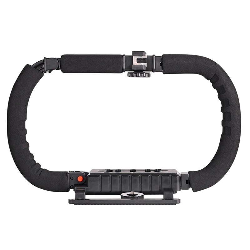 Caméra d'action Caméscope Stabilisateur à 2 Mains Vlog Support Pour Vidéo Appareil Position Basse Support D'accroche détachable Compatible Avec: Default Title