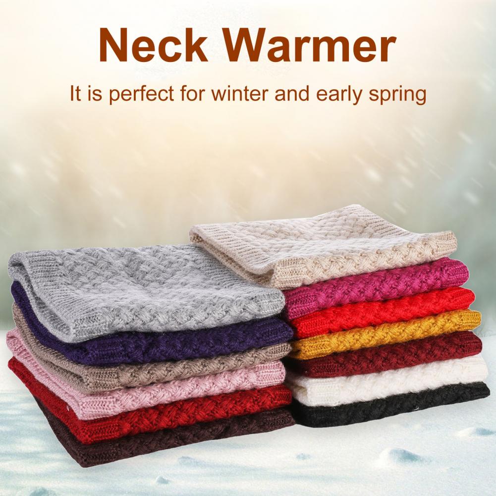 Neck Warmer Wear Resistant Thick High Elastic Plush Lining Neck Scarf Winter Neck Warmer for Cold Weather