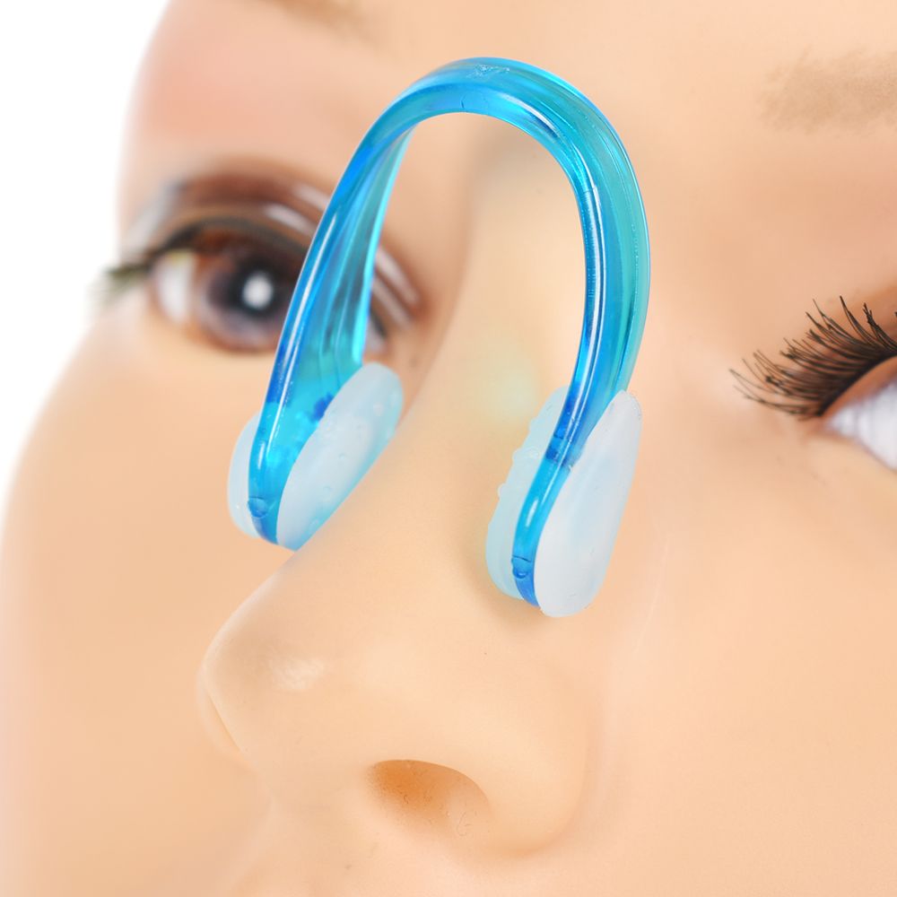 1Pcs Mannen Vrouwen Schoonheid Neus Clip Clipper Clear Blue Pvc Siliconen Zwemmen Zwemmen Neus Clip Beginner Leerling Nose Shaper