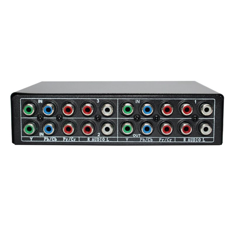 Interruptor de componentes RGB Selector 5 RCA de 3 vías YPBPR, conmutador de componentes de Cable AV para PS2, Wii, reproductor de DVD, TV: Default Title