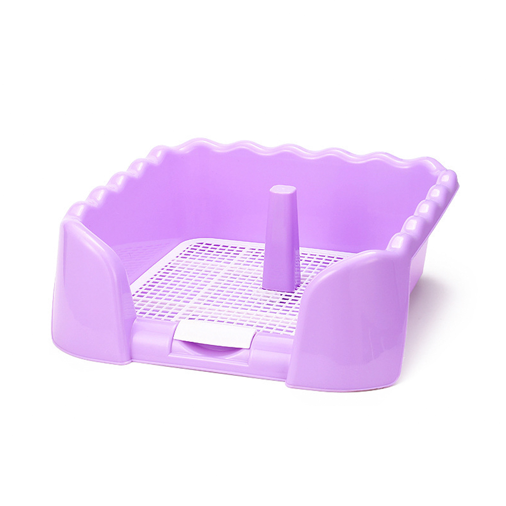 Portable Pet Toilet Tray Grid Pet Toilet Fence Dog Toilet Puppy Training Pad Holder With Fence Pee Post For Small Pet Potty