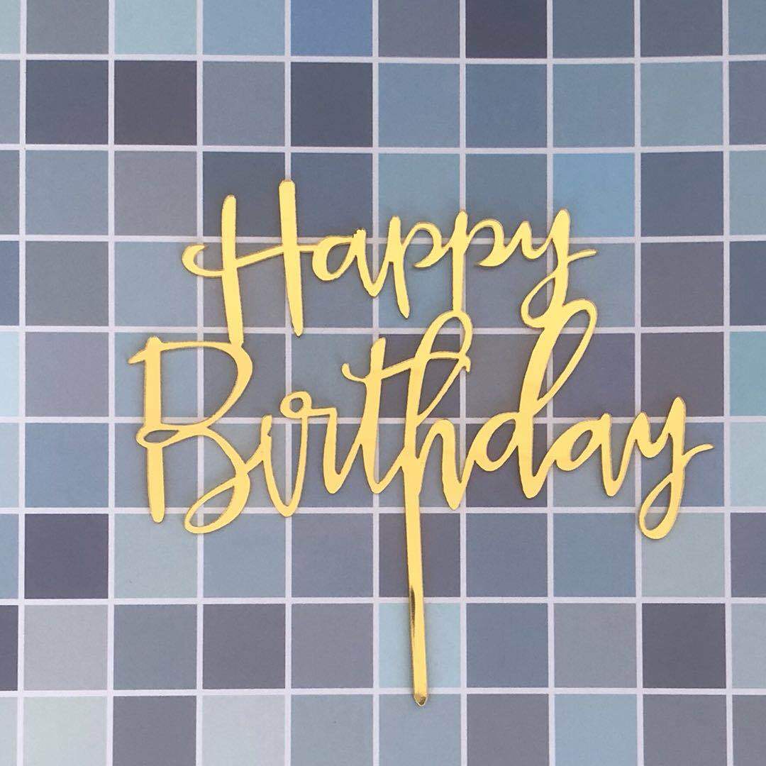 Akryl dobbelt kærlighed hjerte brev tillykke med fødselsdagen kage topper baby shower slik bar børn fødselsdagsfest dekorationer forsyninger: Hbgd 1
