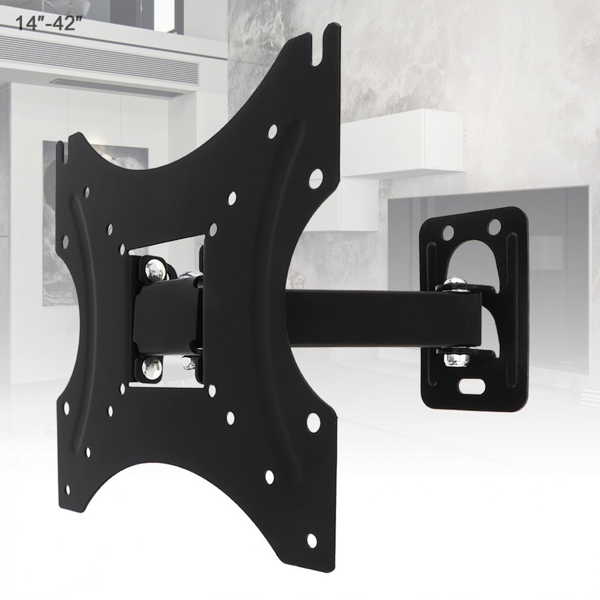 35KG Adjustable TV Wall Mount Bracket Flat Panel TV Frame Support 15 Degrees Tilt for 14 - 42 Inch LCD LED Monitor Flat Pan