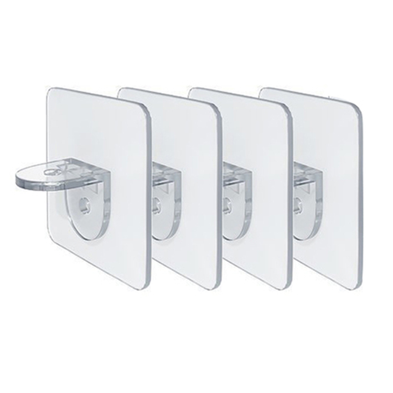10pcs Adhesive Shelf Support Pegs Drill Free Nail Instead Holders Closet Cabinet Shelf Support Clips Wall Hangers