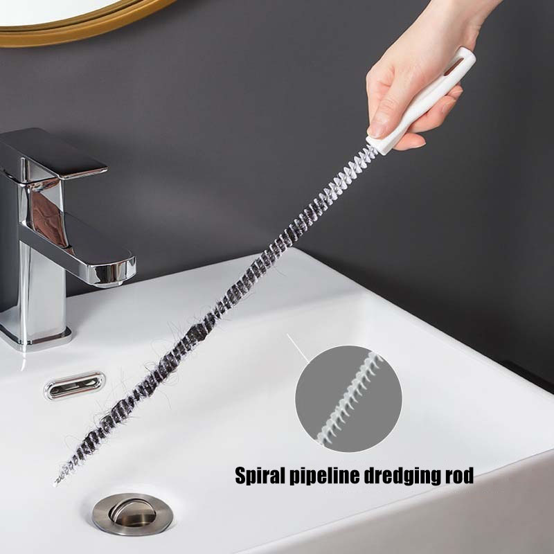 Afløbsbørste til rengøring af vask, afløbsrens, hårfjerner til afløb, bøjelig overløbsbørste til vask, kloakbørste til badeværelse, køkken