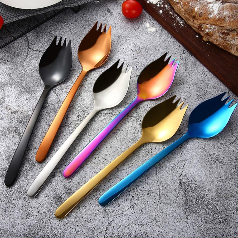 1pc Salad Spoons Steel Spoon Set Cutlery Gold Set Unique Lettuce Unique Cutlery Spoon Gold Tablewellware Dessert W7b9