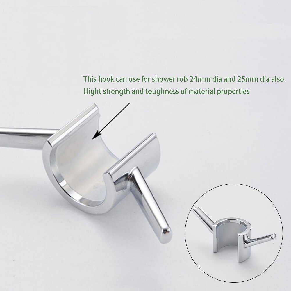 Abs opbergruimte douchestang hangende badkameraccessoires praktische 24 25mm keuken handdoek kraan haak