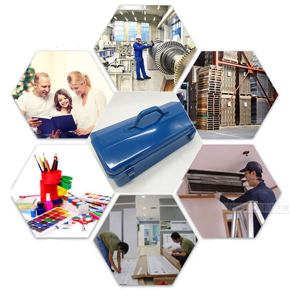 Metal Toolbox Multifunction Maintenance Toolbox Thickening Hand Hardware Toolbox Holding Tool Box S/M/L/XL