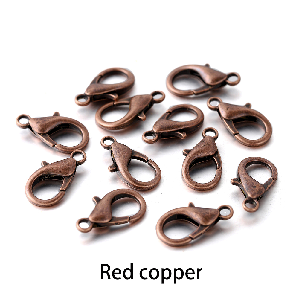 100 teile/los Metall Karabiner für Armbänder Halsketten Haken Kette Verschluss Zubehör für DIY Schmuck Machen Erkenntnisse: M / Gelb