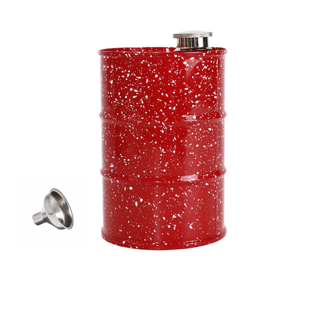 LPPUNK gorący sprzedaży 25 uncji kreatywny moja butelka na wodę wódka bębny oleju flacha Whisky lejek ze stali nierdzewnej304 alkohol biodro kolby