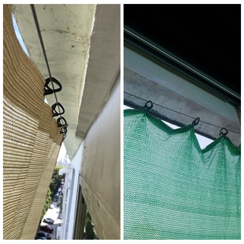 100pcs/lot Shading Net Hook Agriculture Farm Greenhouse Curtain Line Sunshade Net Outdoor Courtyard Culture Fence Line Hooks