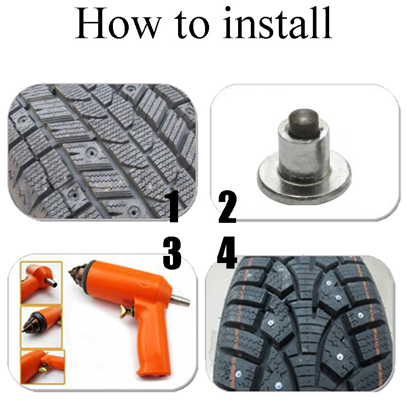 30Pcs Winter Car Wheel Tire Studs Anti-Slip Stud Universal Snow Spikes Tire Cleats for Trucks Auto Motorcycle Bike Vehicles Shoe