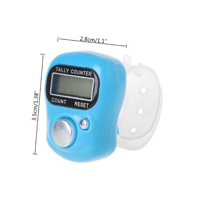 Mini marqueur de point et compteur de doigt de rangée compteur de comptage numérique électronique LCD pour coudre le compteur de doigt d'outil d'armure de tricot a couru