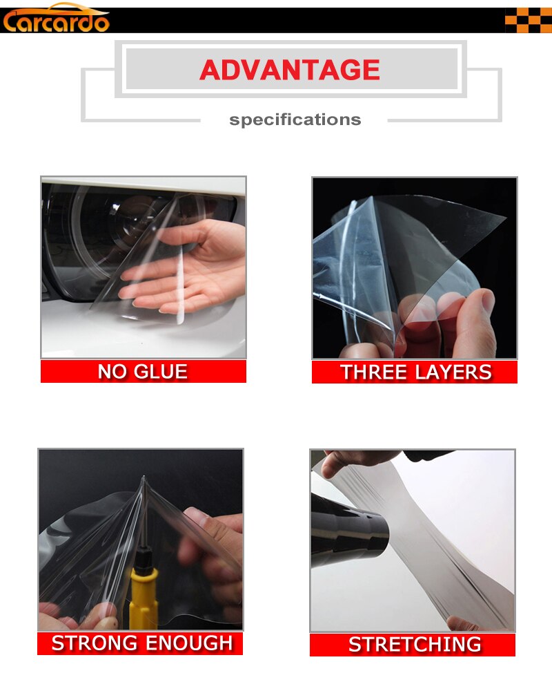 Voor auto vinyl koplampfolie uv-bestendig beschermkap achterlichten bescherming auto stickers / decal auto lamp accessoires
