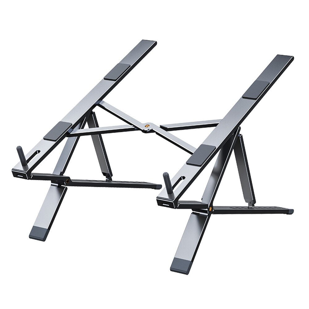 Oatsbasf Portable Laptop Stand For Macbook Pro Air Ipad Tablet Notebook Holder Mini Foldable Laptop Bracket Riser Cooling Stand: Grey