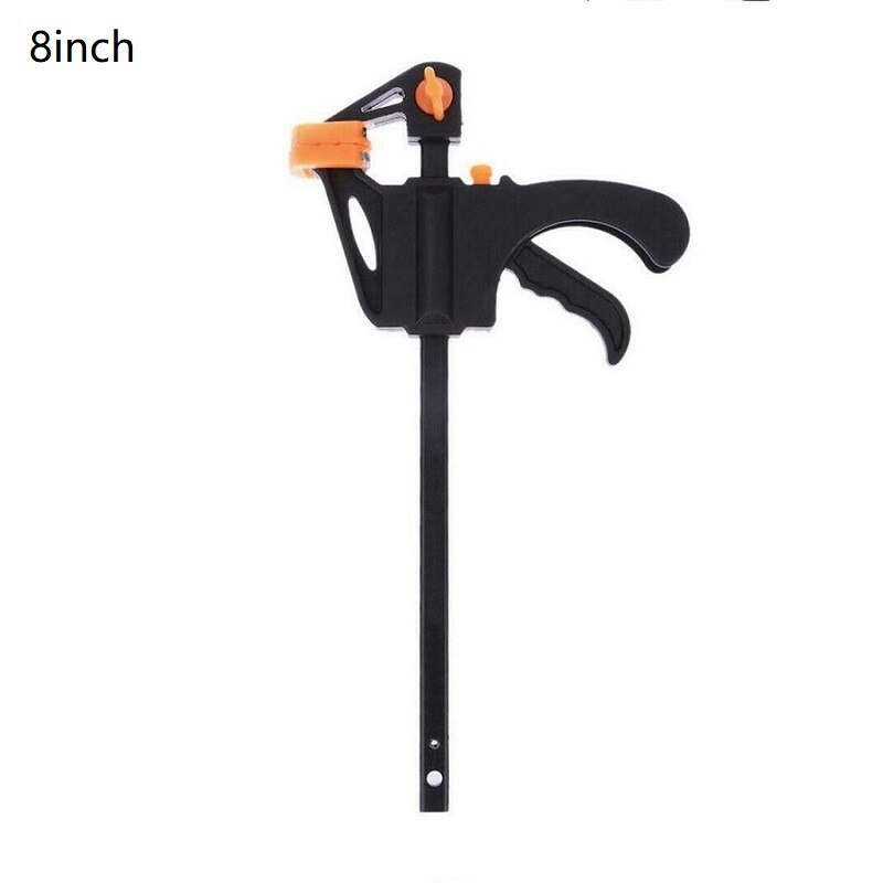 4" Inch F Woodworking Clamp Clamping Device Adjustable DIY Carpentry Gadgets quick Ratchet Release Speed hand tools: 8inch Orange 1pc