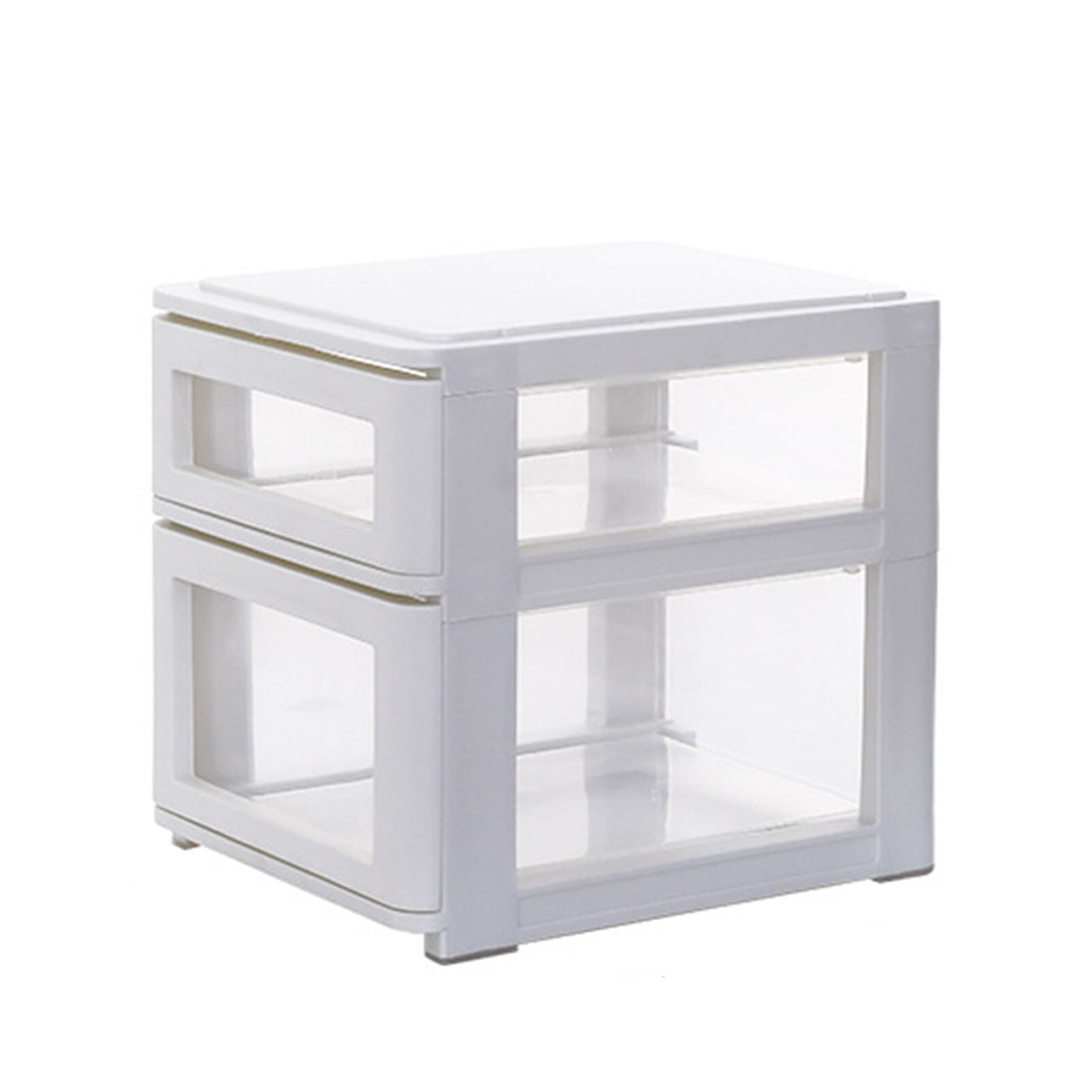 Bathroom Plastic Storage Drawers Display Clear Stackable Bedroom Smooth Cosmetic Reusable Desk Organizer Home Office