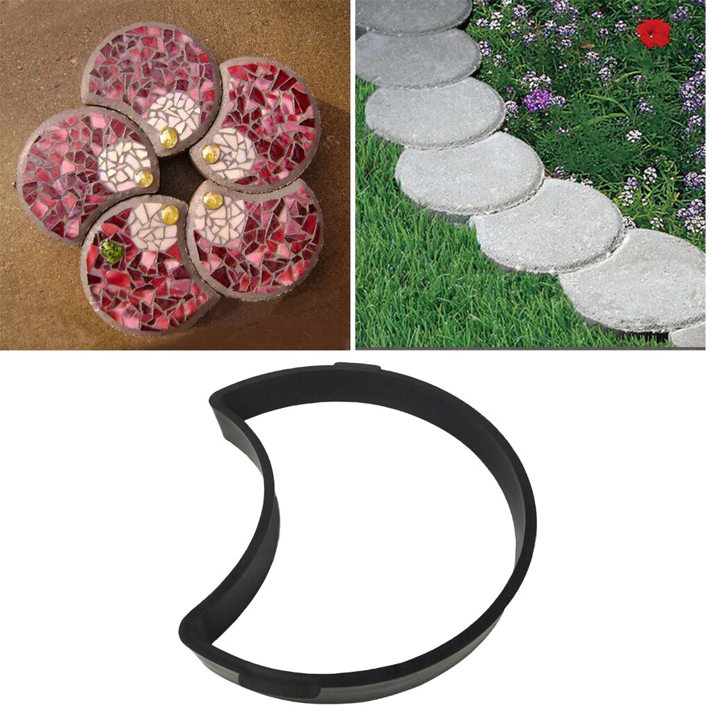 1 pc havestimager støbeform gør-det-selv plastik cement mursten betonstøbeforme havesten vejstøbeform hjem havedekoration tilbehør: E 34 x 34 x 3.6cm