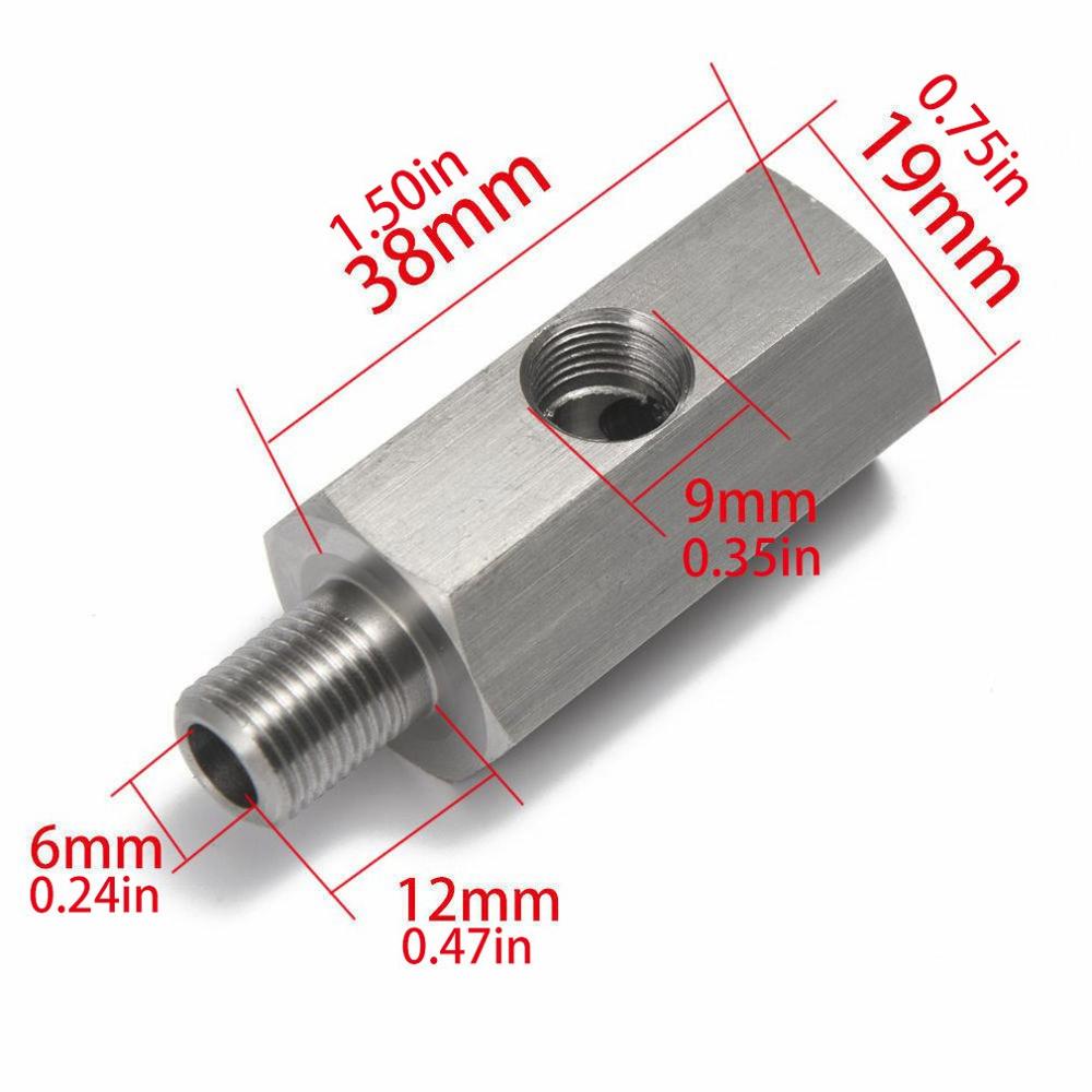 Auto Parts M10 Oil Pressure Sensor Tee Adapter Parts Turbo Supply Line Metric Adapter Oil Pressure Sensor