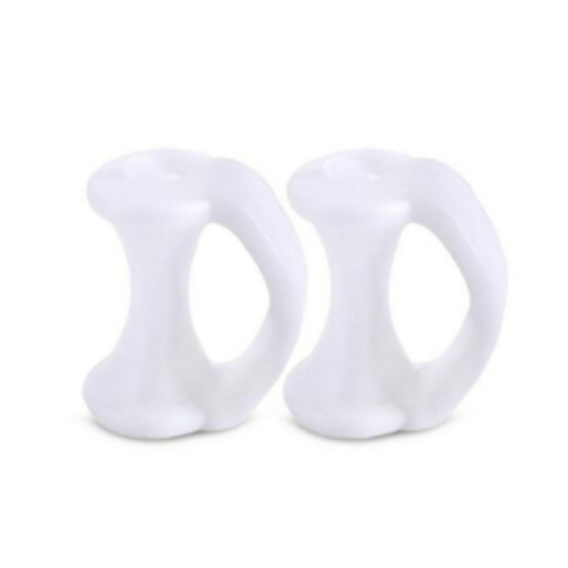 2 Stuks Teenseparators Teen Siliconen Bunion Guard Voetverzorging Orthopedische Vinger Teen Separator Correctie Pad Foot Care Tool: Donker Kaki