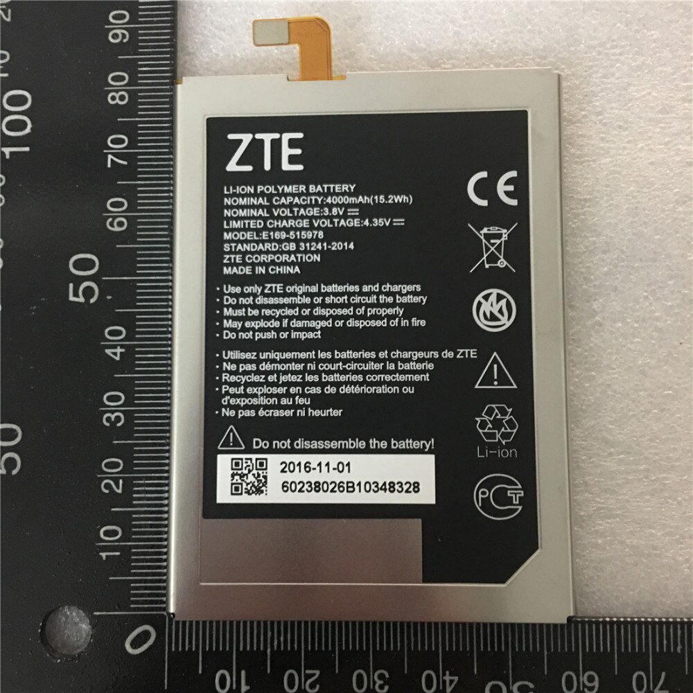 100% Tested 4000mAh E169-515978 E169 515978 Battery for ZTE Blade X3 Q519T D2 A452 Cellphone battery + Tracking Number