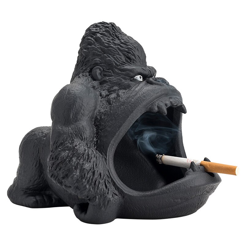 Cute Cartoon Small Animal Ashtray Gorilla Anti-Fly Ash Ceramic Household Living Room Car Ashtray