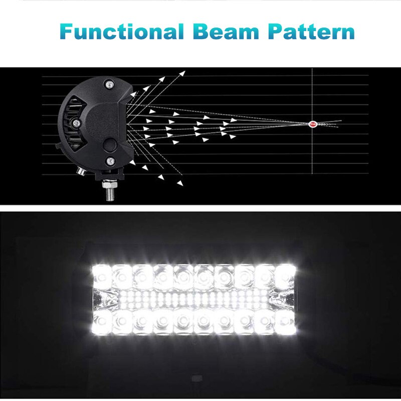 Nlpearl 2x7 "12" 120W 240W LED Bar Licht Bar voor Rijden Offroad Boot Auto tractor Truck ATV Spot Flood Combo LED Verlichting Bar