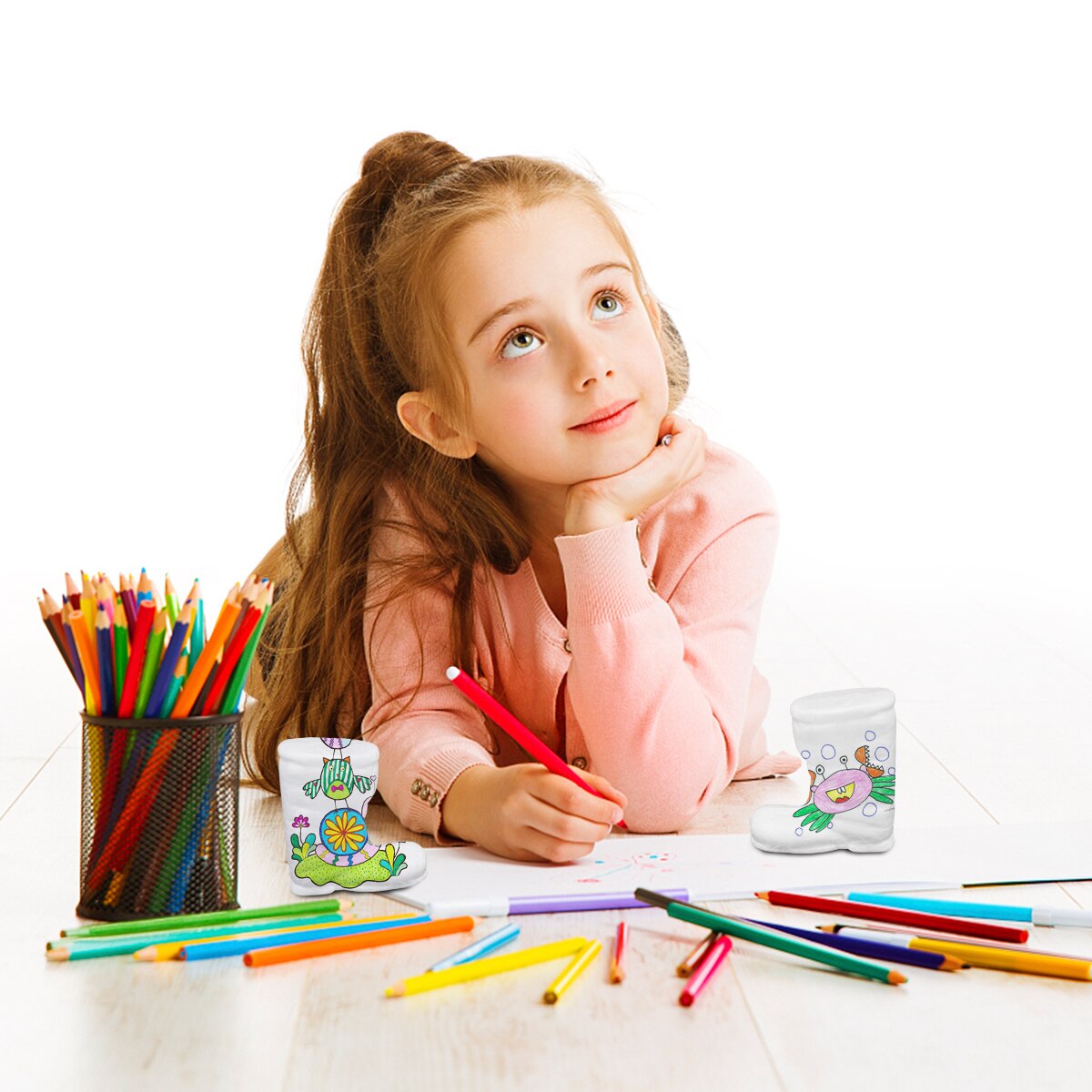 20pcs Styrofoam Christmas Boots Polystyrene Ornament Diy Christmas Boot Preschool Education Crafts Photography Props