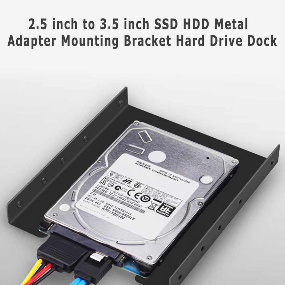 2.5 inch to 3.5 inch SSD HDD Metal Adapter Mounting Bracket Hard Disk Drive Holder Dock for PC Laptop Hard Disk Drive Holder