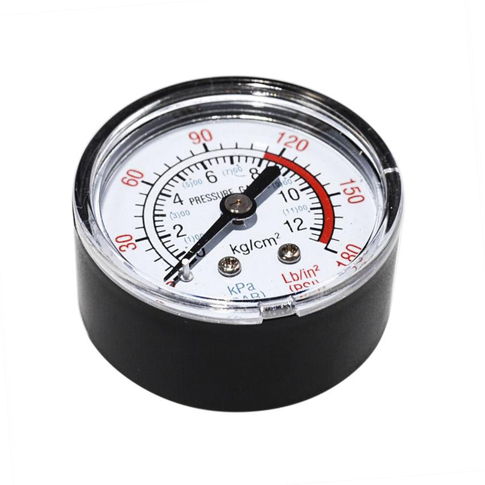 Luchtdrukmeter Compressor Pneumatische Hydraulische Vloeistofdrukmeter 52Mm Schroefdraad 1/4 0-12Bar/0-180Psi Meetmanometer