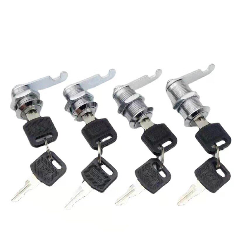 Cabinet Drawer Cam Cylinder Lock Door Cabinet Mailbox Padlock Drawer Cabinet Box Lock with Iron Key for Furniture Hardware