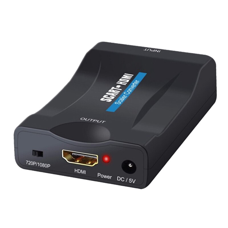 Scart til hdmi konverter adapter, scart adapter understøtter hdm 1080p/ 720p switch video o opskalere konverter: Default Title