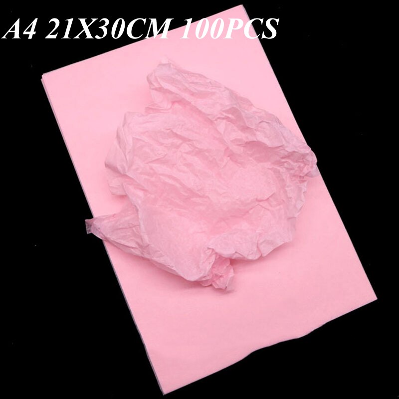 100/200/500pcs 21x30cm A4 DIY Handmade Translucent Wine Wrapping Papers Packaging Tissue Papers For Clothing Shirt Shoes: A4  100pcs pink