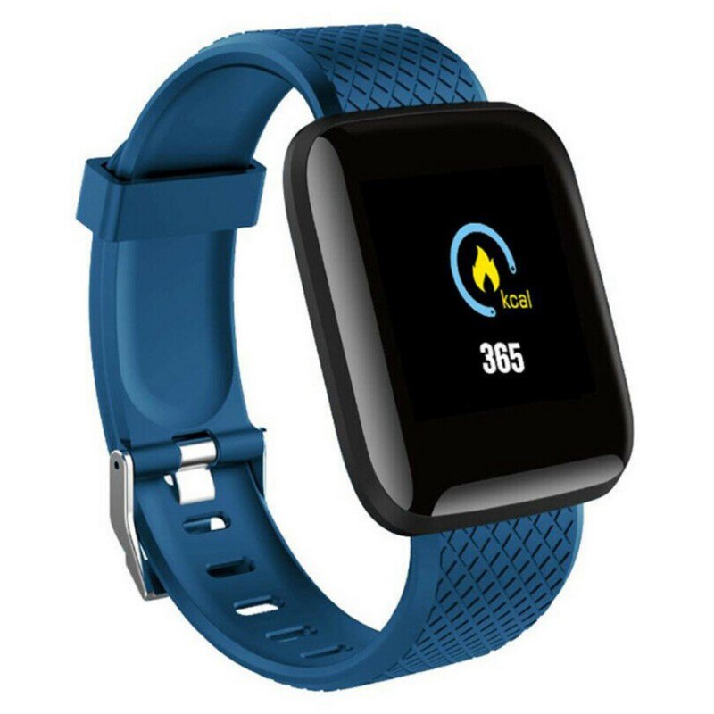116plus Smart Watch Heart Rate Blood Pressure IP67 Waterproof Pedometer Sport Sleep Monitor Smart Wristband: Blue